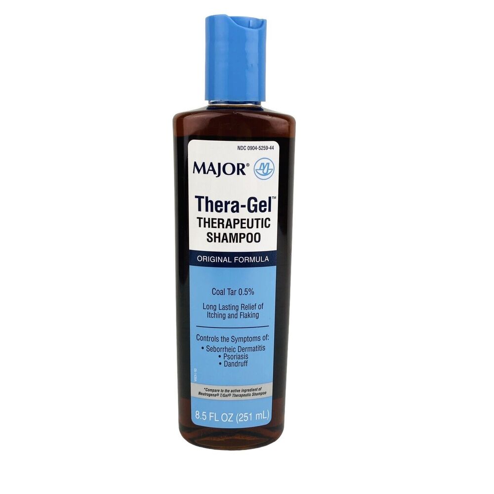 Major Thera-Gel Therapeutic Shampoo Coal Tar 8.5oz Compared Neutrogena T-Gel NEW